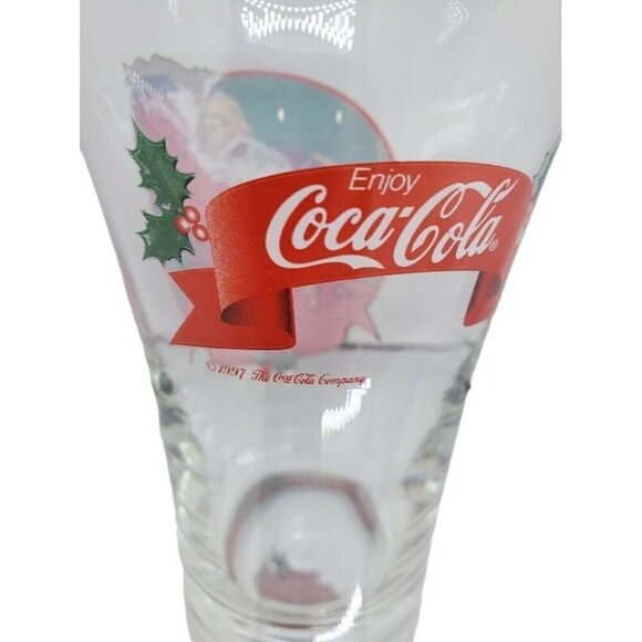 Vintage 1997 Coca-Cola Christmas Santa Glass Pint - Picture 4 of 4